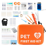 Portable Dog First Aid Kit with Hook - Water Resistant Pouch for Hiking, Camping, Daily Family Use, Travel, Pet Safety, Thoughtful Gift for Pet Owners (81pcs Upgrade Professional Version)