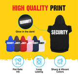 Glow in The Dark Dog Security Sweatshirt - Stretchy Cotton Tank Top Hoodie for Dogs - Premium Breathable Sleeveless Dog Sweaters with Fluorescent Printing