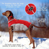 Haofy Dog Winter Coat, Reflective Strip Zipper Windproof Warm Jacket for Small Medium Large Dogs, with Built in Safety Belt for Cold Weather (S)