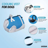 Orange Dog Cooling Vest Cooler Shirt with Harness D-Ring & Reflective Stripes for Medium Dogs Lightweight Breathable Zip Up Pet Cooling Jacket XL