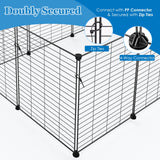 MODESLAB 2-Story Guinea Pig Cages with Tarp, Large C&C Loft Cage for Rabbit Bunny Puppy Small Animal Indoor Dog Playpen Pet Exercise Enclosure, 25 Panels