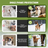 Winter Dog Snow Boots with Fleece Lining, Dog Shoes for Medium Large Size Dogs, Waterproof Dog Booties and Paw Protectors, Anti-Slip & Reflective Dog Shoes for Snow Outdoor, Hiking (Green-Size 3)