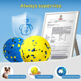 Kimee Dog Balls Tennis Ball Toys Dog Toys for Aggressive Chewers Durable Teething Chew Toys Water Toy Fetch Ball for Large Medium Small Dog and Puppies (4 Balls)