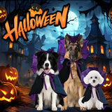 Vampire Cloak Dog Costumes for Medium Dogs, Devil Cape Dog Halloween Costume, Halloween Costumes for Medium Large Breed