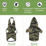 Dog Hoodie Sweatshirt for Fall and Winter, Cozy Pet Clothes for Outdoor Activities, Army Military Camouflage Vietnam Tiger Stripe Camo Pets wear Hoodies