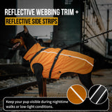 OneTigris Dog Coat with Harness - Reflective Adjustable Coats for Medium and Large Dogs, Waterproof Warm Winter Coat, Soft Heavy Fleece Lining with Back Zipper Dog Jackets
