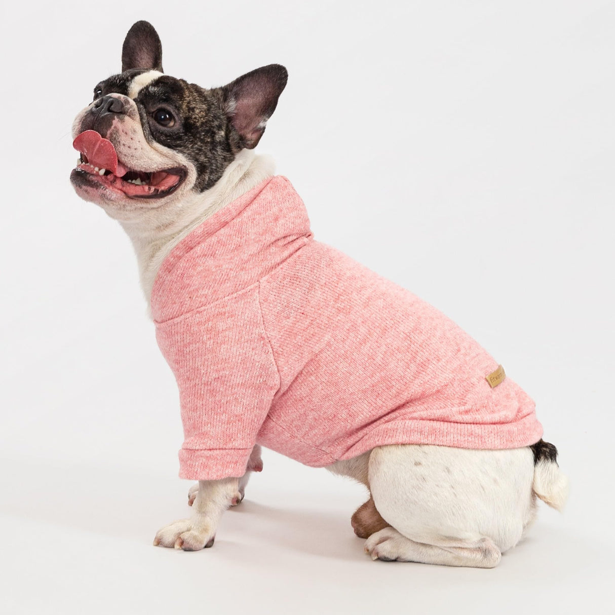 Fitwarm Knitted Dog Hoodie Sweater, Winter Clothes for Small Dogs Boy Girl, Lightweight Pet Sweatshirt, Heather Pink, XXL