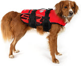 Ezydog DFD Dog Life Jacket - Adjustable Swimming Safety Vest with Reflective Trim & Durable Grab Handle - 50% More Flotation Material - X-Large, Red