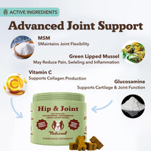 Load image into Gallery viewer, Natural Dog Company Hip &amp; Joint Supplement for Dogs – Supports Mobility, Flexibility &amp; Comfort, Glucosamine, Chondroitin, MSM &amp; Turmeric, Chicken Flavor, 90 Count
