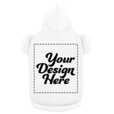 Personalized Dog Hooded Sweatshirt Custom Pet Pullover Hoodie Text/Image Small/Medium/Large Dogs,Puppy,Cat and Kitten White