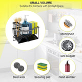 Fssvcd Maifan Sink Caddy Sponge Holder for Kitchen with Brush Holder and Stainless Steel Self Drain Tray, Rustproof Kitchen Sink Organizer for Sponge, Soap Dispenser Storage Accessories