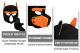 BDZBREN Pup Hood Dog Mask – Soft Neoprene Pup Play Hood with Removable Muzzle, Cosplay Puppy Mask Gear for Adults Costume Party