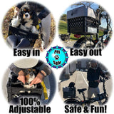 DIY Conversion/Bike Dog Carrier Package (Crate NOT Included) Padded Liner is 2 Sizes in One + 4 Point Safety Harness & Heavy Duty Fasteners Holds Pets 20lb+ for Safe Pet Bicycle Travel