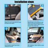 Pet Car Center Console Elevated Armrest Car Seat for Small Puppy, Dogs & Cats (Up to 10 lbs) – Dark Gray Washable Plush Carrier with Safety Leash, Fits Front Vehicle Console Space