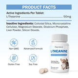 L-Theanine Supplement for Dogs and Cats, 50mg, 90 Chewable Tablets, Helps Keep Pets Calm & Relaxed