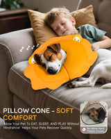 MIDOG Dog Cone Collar for Large Medium Dogs, Soft Inflatable Dog Cone Alternative After Surgery, Adjustable Protective Recovery Cone - Alternative E Collar Does Not Block Vision (Lion,XL)