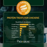 PROILGRUBS 5 LBS All Natural Dried Black Soldier Fly Larvae Treats- Non-GMO-Dried Grubs for Chickens - High Protein Meal Worms for Chickens, Hens, Birds