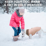 BEAUTYZOO Winter Dog Coat with Harness Built in, Warm Dog Puffer Jacket Vest Padded Fleece Cold Weather Coats Windproof Waterproof Snow Jackets Clothes for Small Medium Puppy,Pink S