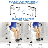 UGarden Upgraded Toilet Safety Rail, Stainless Steel Toilet Rail, 350LBS Toilet Rails for Seniors, Adjustable & Detachable Safety Frame for Toilet, Toilet Frame for Elderly Adults - Fits Most Toilets