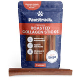 Pawstruck All Natural 11-12" Roasted Collagen Sticks for Dogs – Low Odor & Long-Lasting Bully Stick & Rawhide Alternative, Single Ingredient, Vet Approved – 5 Pack