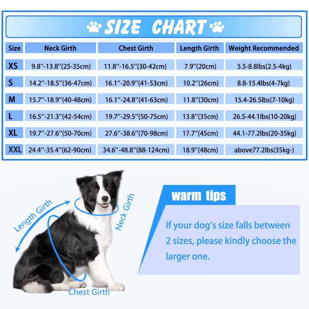 EMUST Dog Flotation Vest, Reflective Life Jacket for Small Dogs with Rescue Handle, Small Dog Vests Lifesaver for Swimming Boating Water with Front Neck Float, Blue,S