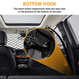 Dog Barrier for Car SUV, 47" Dogs Net with Metal Hooks, Stretchable Mesh Cargo Net, Car Divider Dog Gate for Driving Safely with Children & Pets, Universal for Trucks, SUV