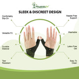 MountainAir Gel Thumb Braces (4 Pcs) – Waterproof and Unisex Wrist Brace With Thumb Support- Hand Brace for Arthritis Pain– Super Soft & Comfortable – Made With Latex Rubber (Black)