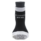 Woodrow Wear, Power Paws Advanced Dog Socks, Black Grey, S, Fits 25-45 pounds