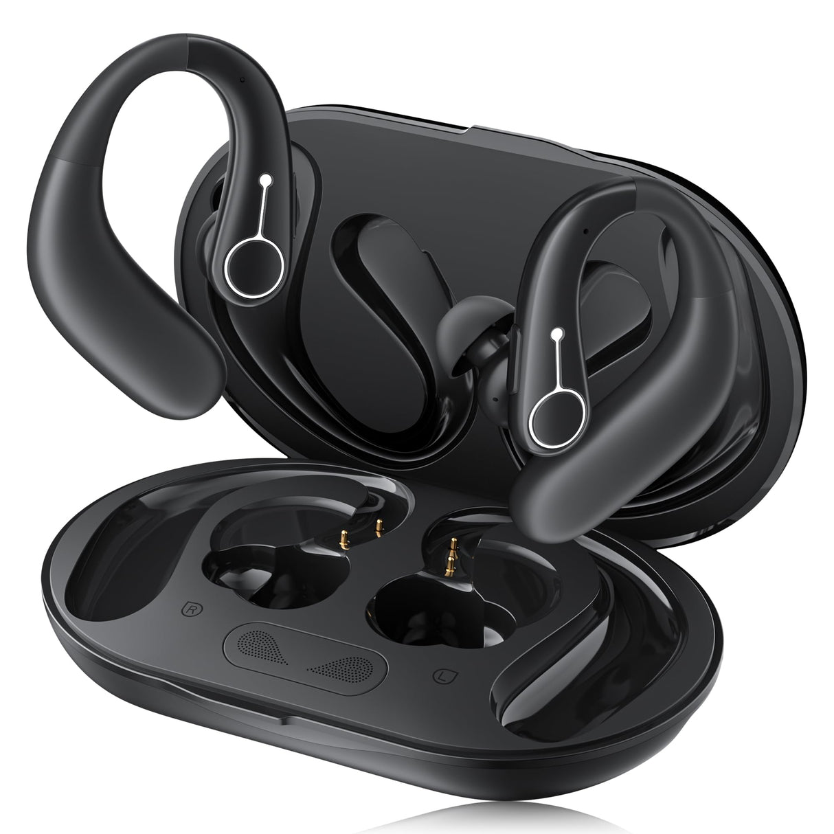 Hearing Aids, Hearing Aids for Seniors with Bluetooth, Rechargeable Hearing Aid with Noise Cancellation, 5-Level Button Volume Control, OTC Hearing Amplifier for Moderate Hearing Loss, Clear Sound