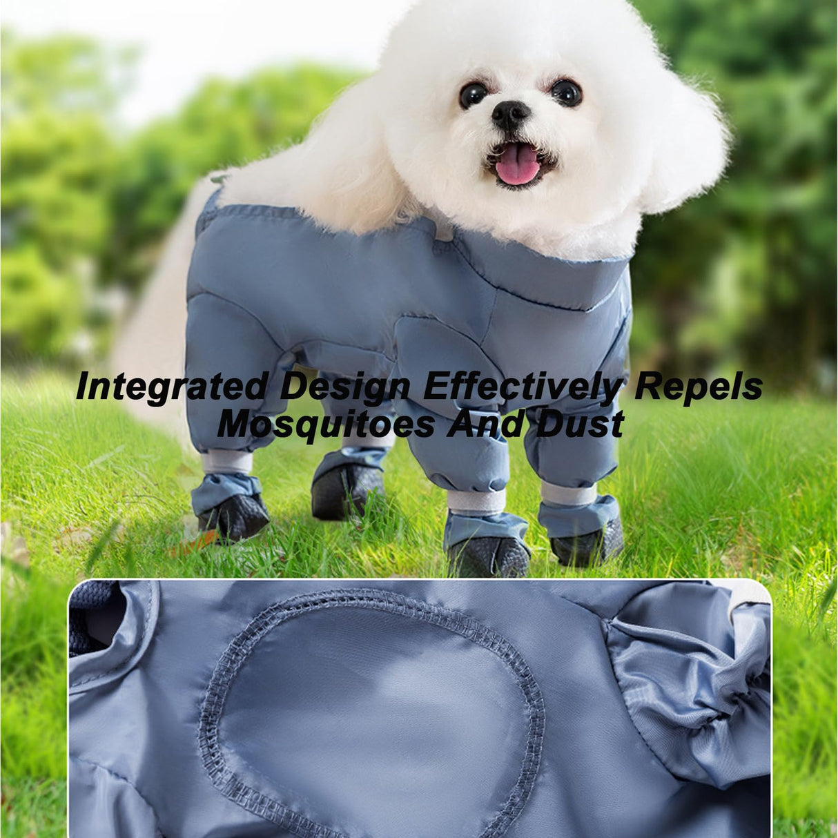 Pet Anti Dust Pants with Shoes for Dogs, Anti-Slip Waterproof Rain/Snow Boots with Adjustable Suspender, Outdoor Walking/Hiking Dirty-Proof Belly for Small Medium-Sized Dog (#C,M)