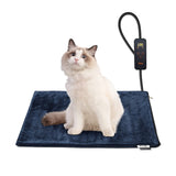 Toozey Pet Heating Pad, 6 Adjustable Temperature Heated Cat Bed with Timer, Waterproof Electric Heated Mat for Dogs and Cats, Chew Resistant Cord, Safe Indoor Use, 18x16in