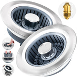 2 Pack Sink Drain Strainer, Sink Stopper, 3 in 1 Stainless Steel Kitchen Sink Drain Strainer with Anti-Clogging Basket, Fit US Standard 3-1/2 Inch Drain Hole