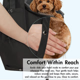 Creproly Dog Carrier Sling, Dog Carriers for Small Dogs & Cats with Pockets, Puppy Carrier Sling 15 lbs Machine Washable, Adjustable Shoulder Strap, Hands Free for Family Outdoor Use (Black)