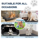 Bubble bear Dog Crate Mat - Upgraded Thick, Ultra Soft, Washable & Anti-Slip Kennel Pad for Small/Medium/Large Dogs, Dark-Hued to Hide Stains (59"x35")