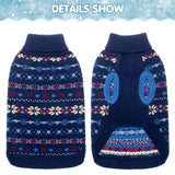 BINGPET Dog Sweater - Christmas Winter Warm Dog Clothes - Turtleneck Sweater for Small Medium Large Dogs - Classic Snowflake Doggy Knitwear Clothes