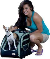 Pet Gear I-GO2 Roller Backpack, Travel Carrier, Car Seat for Cats/Dogs, Mesh Ventilation, Included Tether, Telescoping Handle, Storage Pouch, 1 Model, Available in 5 Colors