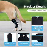 SHARKBEEPOWER Dog Knee Brace for Back Leg, ACL Support for Large Dogs, Adjustable Dog Leg Brace for Hind Leg Injuries, Canine Joint Wrap for Arthritis Recovery (L)