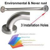 2 Pack 24 Inch Satin Brush Nickel Shower Grab Bar - 1.25" Diameter,ZUEXT Stainless Steel Bathroom Grab Bar, Bath Balance Bar,Safety Hand Rail Support, Handicap Injury Elderly Senior Assist Bath Handle