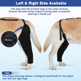 BARKLESS Single Dog Rear Leg Sleeve to Stop Licking, Breathable Male Female Dog Recovery Suit for Post Surgery, Comfortable Back Leg Sleeve for Wound Healing, Protective Cone Collar Alternative