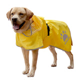 MAMORE Dog Raincoat Waterproof, Lightweight Adjustable Dog Rain Coat Hooded Poncho with Reflective Strip for Large Medium Small Dogs (Yellow, Large)