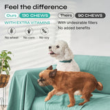 Calming Chews for Dogs with Valerian Root, Turmeric, L-Theanine - Calming Chews for Dogs Anxiety Relief - Soft Treats for Storms, Fireworks, Separation, Vet Visits, Grooming