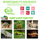 LUCKY HERP 2 Pack 50W Reptile Heat Lamp Bulb (2nd Gen), Amphibian Basking Light Bulb, Reptile Daylight Bulb for Turtle, Bearded Dragon, Lizard Heating Use
