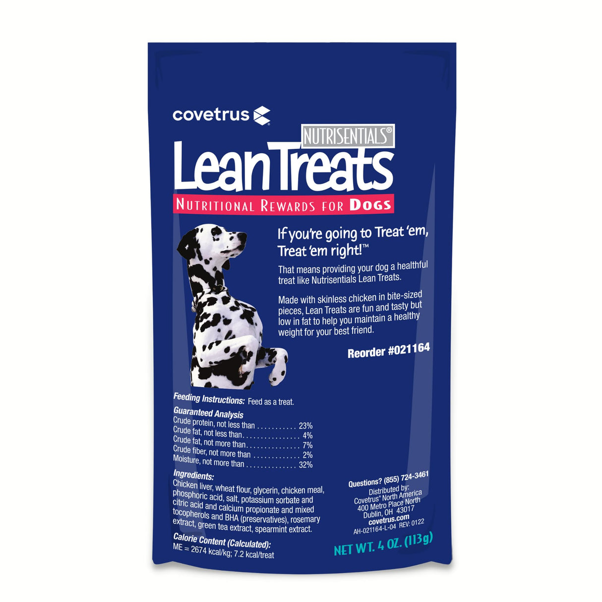 Covetrus Nutrisential Lean Treats for Dogs - Small, Medium & Large Dogs (K9) - Nutritional Low Fat, Bite-Size - Soft Chicken Flavor - Chicken Flavor - 3 Pack - 4oz