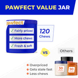 PAWFECTCHEW Pet Probiotics for Dogs & Digestive Enzymes for Dogs | Gut Health & Digestive Function Support | Pumpkin & Omega | Prebiotic Supplement Chews