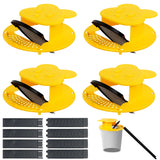 Mouse Trap Bucket - Mouse Traps Indoor for Home - Multi-Catch, Auto-Reset, Humane or Lethal Rat Trap - ABS Material - 5 Gallon Bucket Compatible-4pack