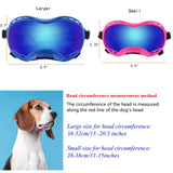 Soft Dog Goggles Anti-UV Sunglasses for Large Breed Dogs, Dustproof Windproof Snowproof, Bule Frame & Colored Lens