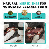 Dog Teeth Cleaning Powder–Natural Dog Dental Powder for Teeth Cleaning, Breath Freshener & Plaque Remover–Tartar Control, Oral Care &Bad Breath Treatment-French Bulldog Optimized Great for all breeds