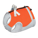 Orange Dog Cooling Vest Cooler Shirt with Harness D-Ring & Reflective Stripes for Medium Dogs Lightweight Breathable Zip Up Pet Cooling Jacket XL