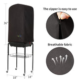 Colorday Good Night Bird Cage Cover for Large Bird Cage with Play Top (Patent Pending) (Black, 64")