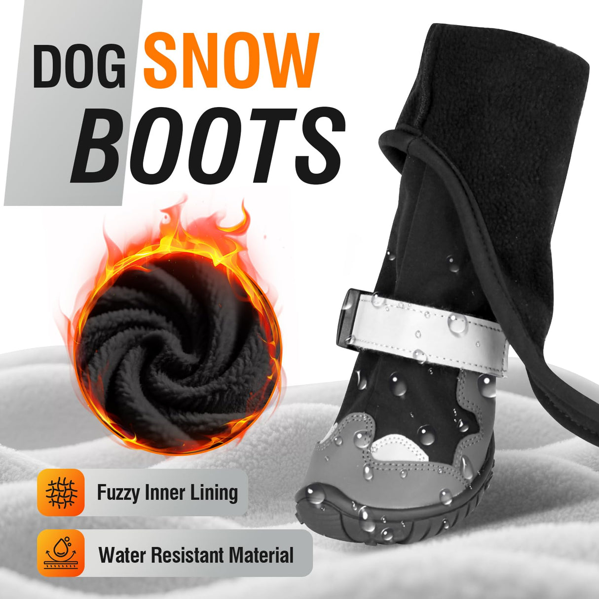 Dog Suspender Boots, Waterproof Dog Rain Boots, Puppy Snow Shoes for Winter, Anti Dirt Pants with Shoes, Adjustable Suspender Pants for Outdoor Walking & Paw Protectors